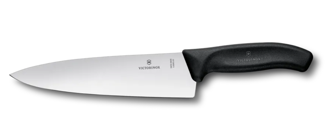 Couteau de Chef 210mm Swiss Classic manche noir en TPE de Victorinox SKU 6.8063.20-X2