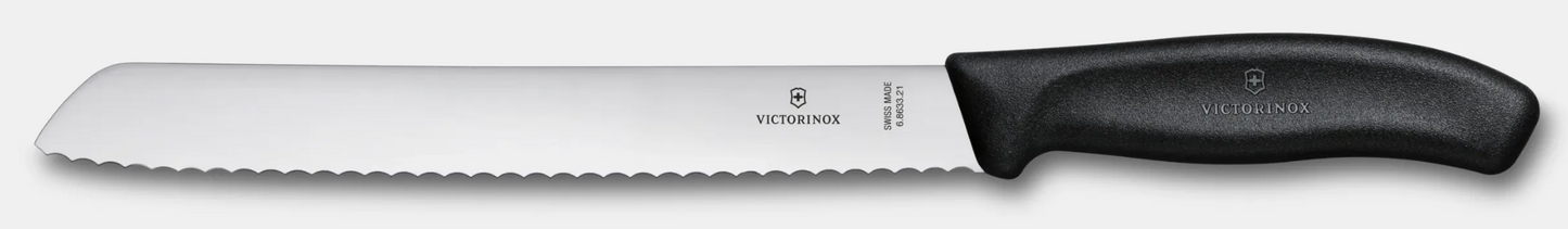Couteau à pain Swiss Classic manche noir en TPE de Victorinox SKU 6.8633.21-X2