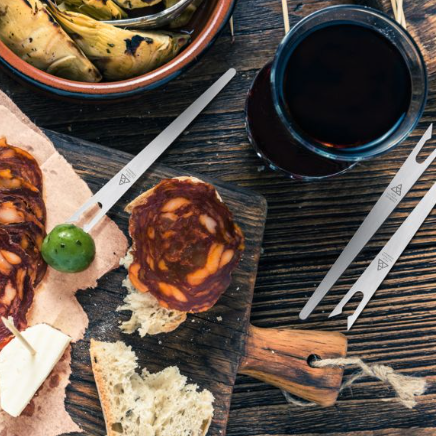 Ensemble de 6 fourchettes à antipasti Triangle