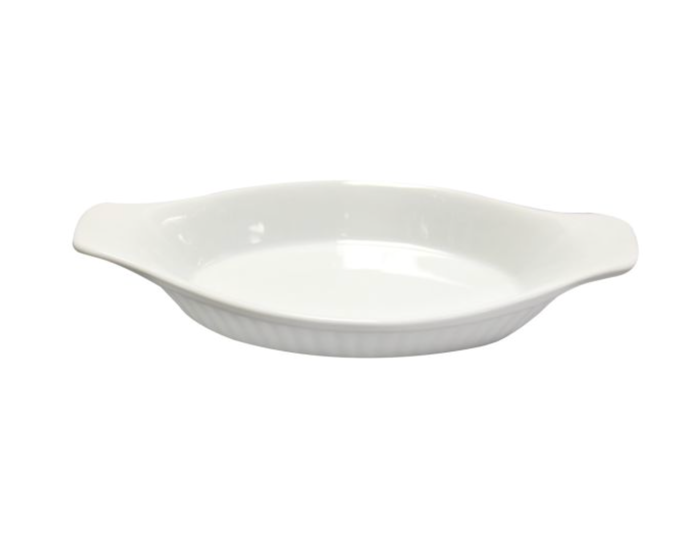 Plat au gratin/lasagne en céramique blanche 355ml