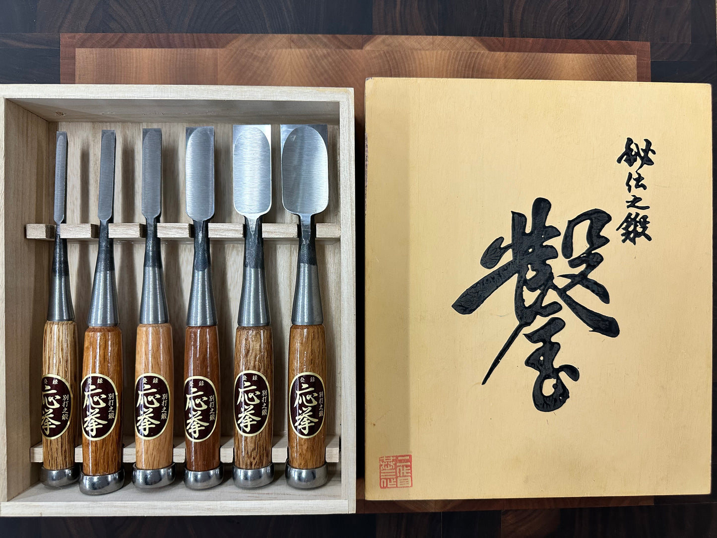 Coffret de 6 Ciseaux à bois Fujikawa Oiire Nomi SKU F891189c