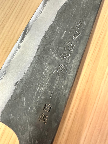 Gyuto 210mm Shirogami #1 fini Kurochi de Matsubara Hamono SKU tnk-ck-210gy-wo