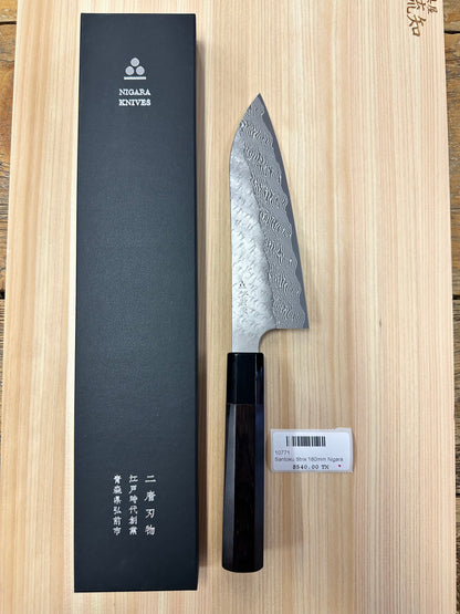 Santoku SG STRIX Nigara Hamono 165mm