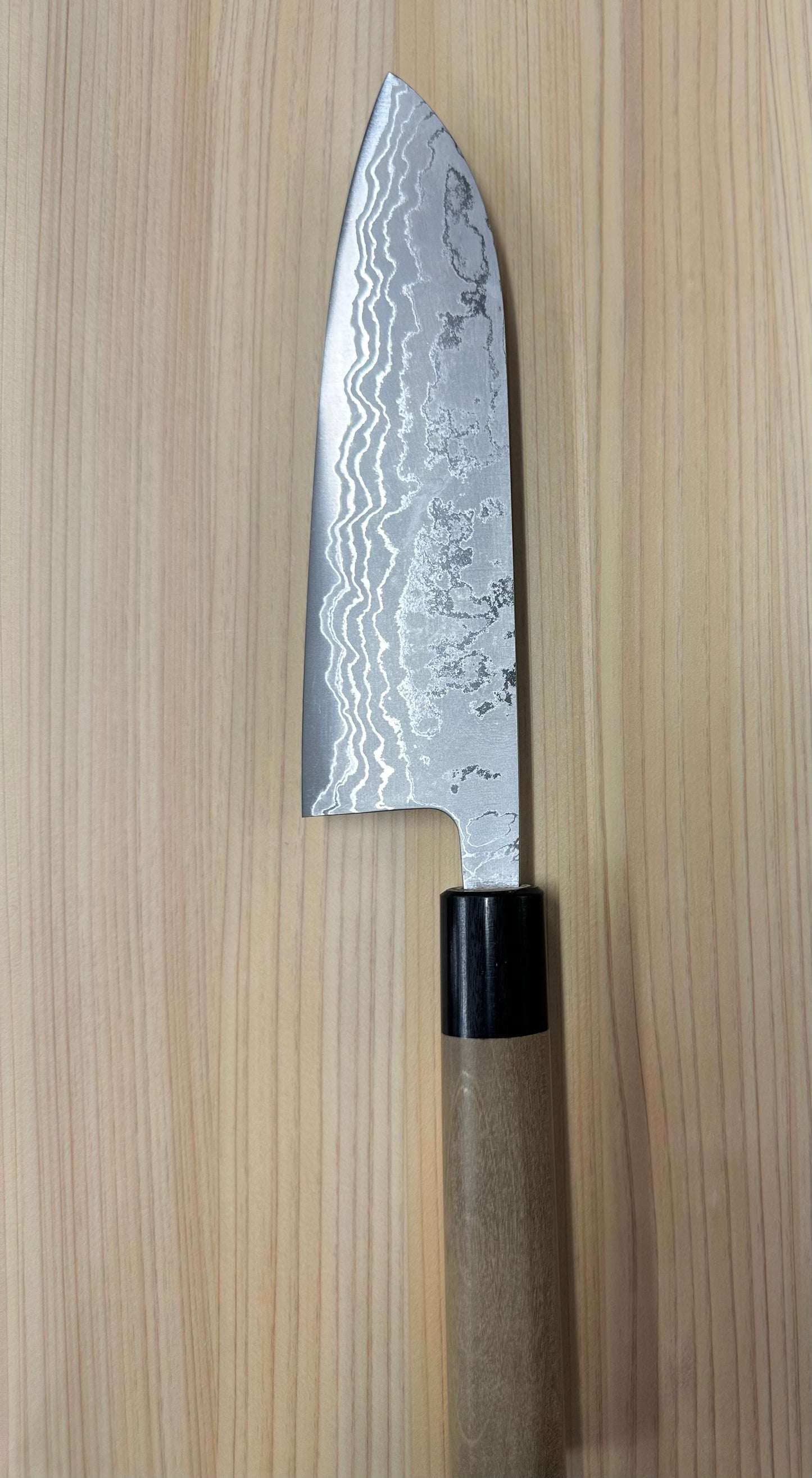 Santoku Shirogami #2 Shiro Kamo 165mm