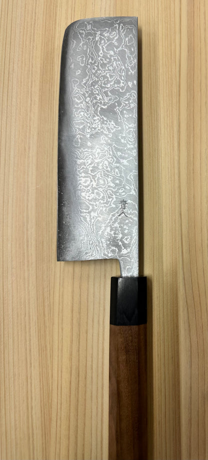 Nakiri Aogami #2 Damascus Mikagi 165mm