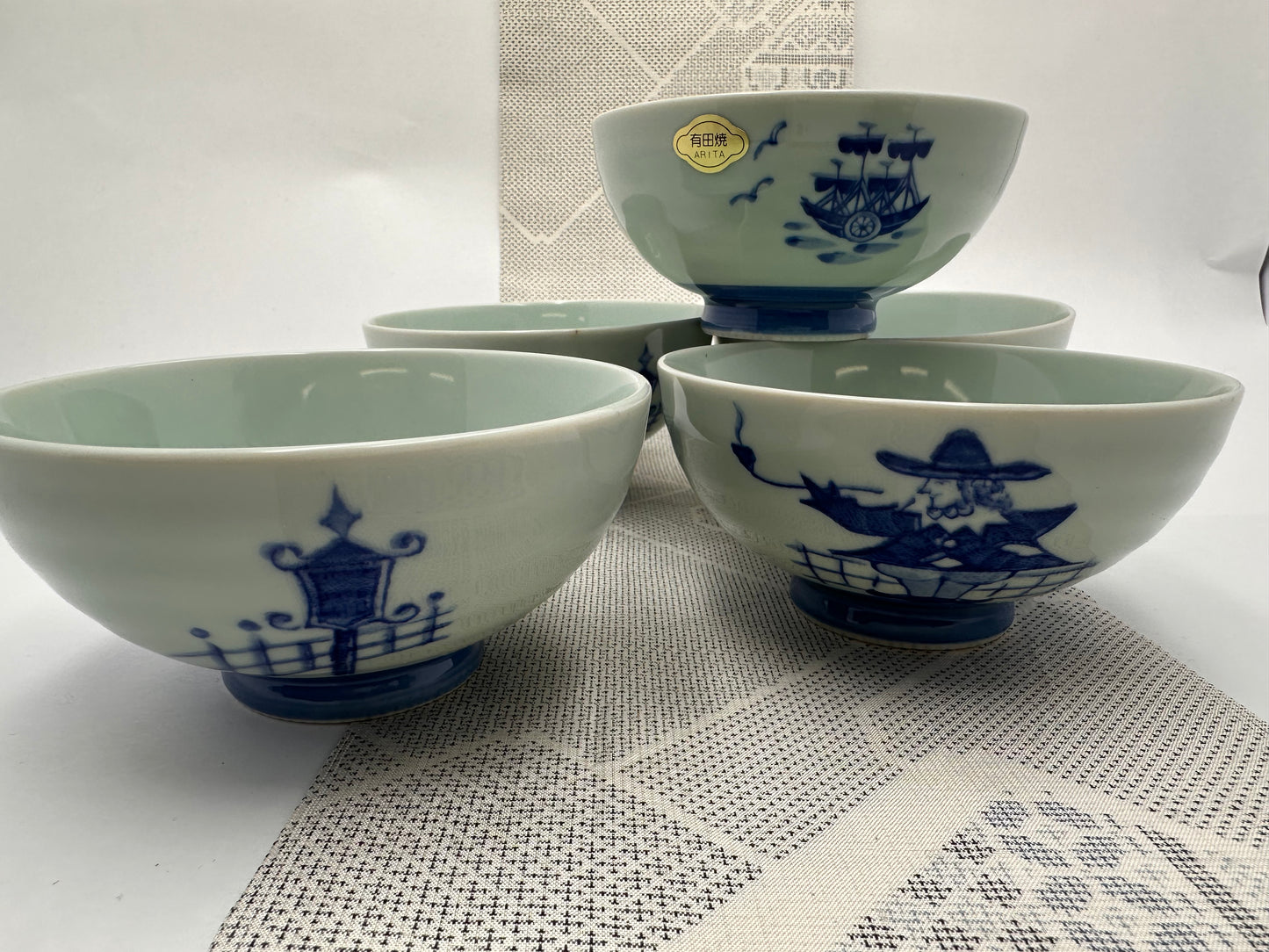 Ensemble de 5 bols à riz Japonais