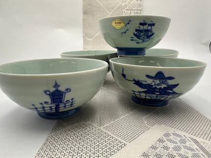 Ensemble de 5 bols à riz Japonais