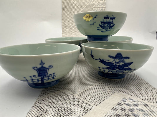 Ensemble de 5 bols à riz Japonais