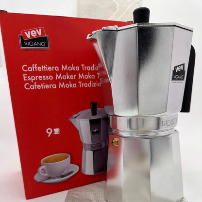 Cafetière à pression aluminium 9 tasses VEV