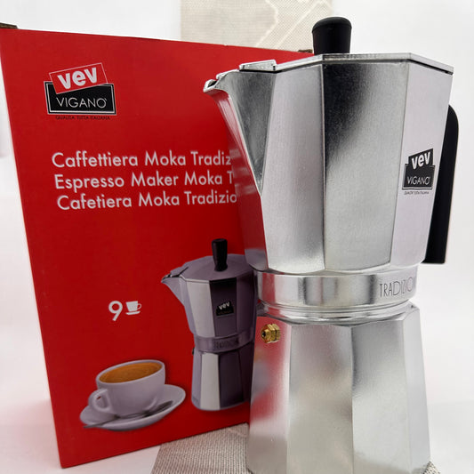 Cafetière à pression aluminium 9 tasses VEV