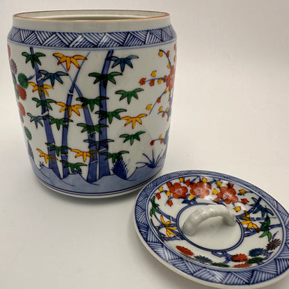 Pot à eau Mizusashi en céramique Kyoyaki Ryugaku