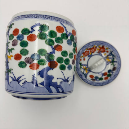 Pot à eau Mizusashi en céramique Kyoyaki Ryugaku