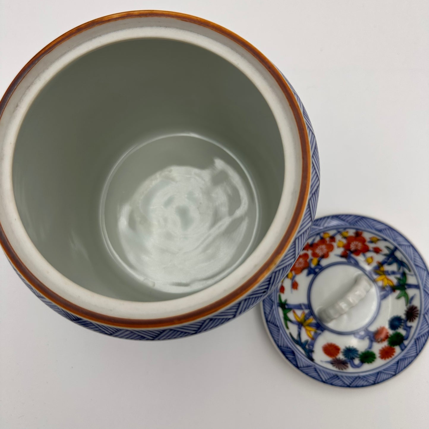 Pot à eau Mizusashi en céramique Kyoyaki Ryugaku