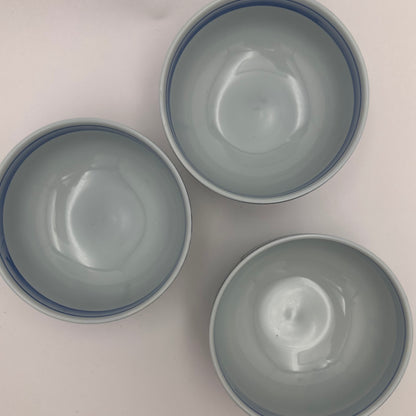 Ensemble de 3 bols Takamine en porcelaine Mino