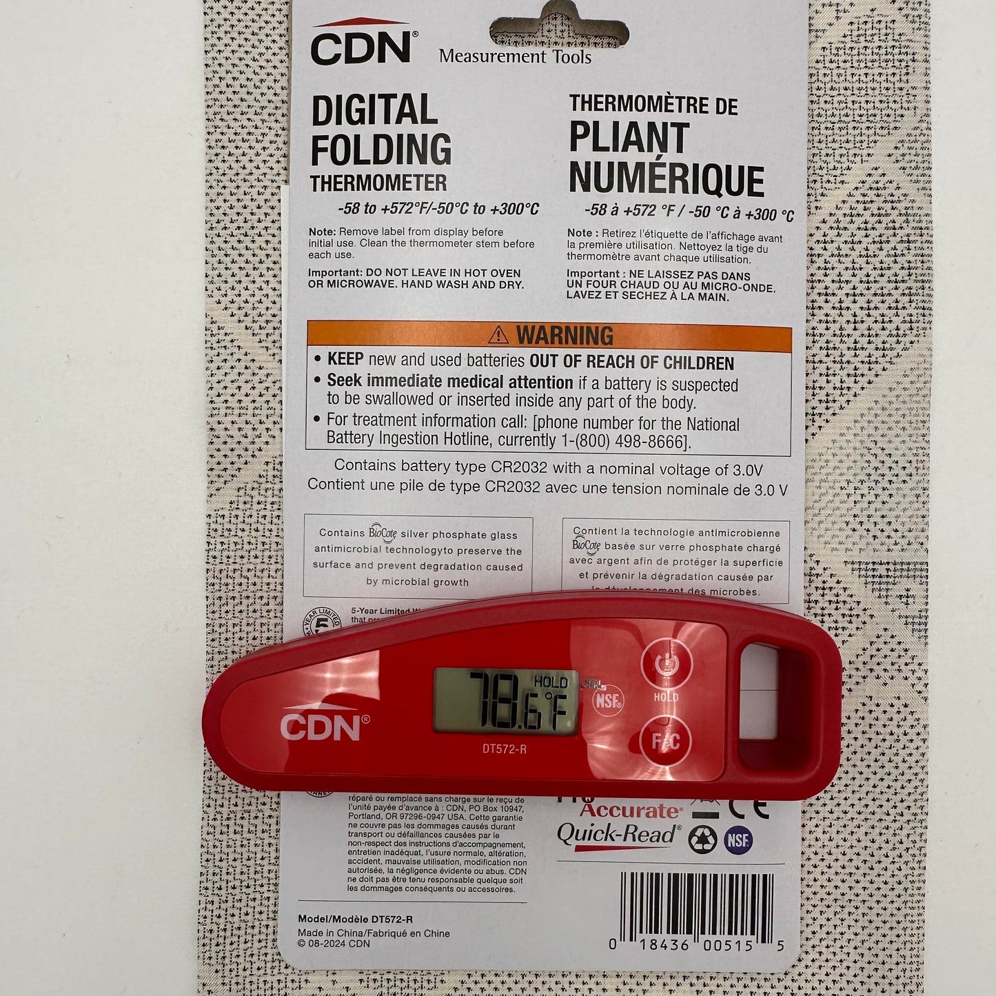 Thermomètre à pliant CDN