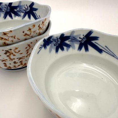 Ensemble de bols en porcelaine Japonaise Kobachi Floral Ayame Iris