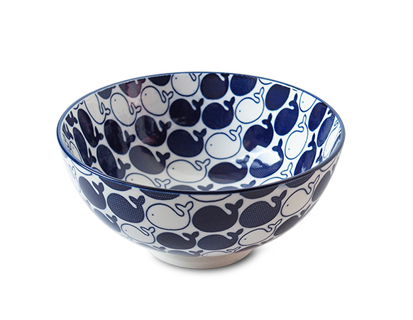 Bol en porcelaine (petit) Baleine Bleue